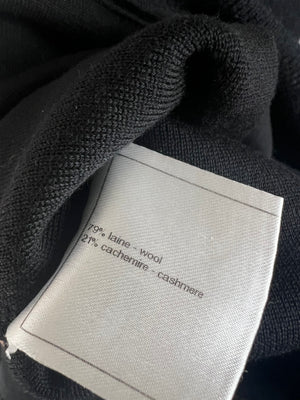 Chanel Black Sweatshirt with Grey Printed Details Size FR 36 (UK 8)