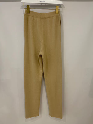 Malo Beige Cashmere Top and Trousers Set Size XS (UK 6)