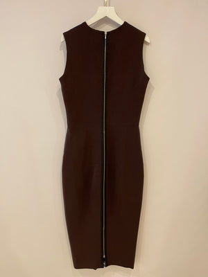 Victoria Beckham Colour Block Silk Sleeveless Midi Dress Size FR 40 (UK 8)