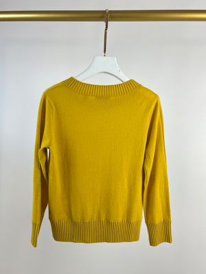 Vince Mustard Yellow Cashmere Jumper Size S (UK 8)