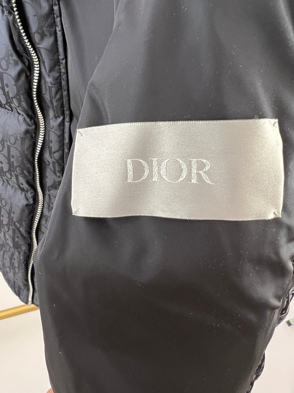 Christian Dior Men's Black Oblique Down Puffer Jacket Size FR 42 RRP £2400