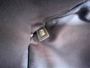 Chanel Powder Grey Suede Quilted Flap Bag with Gold Hardware