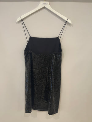 Saint Laurent Black Sequin Mini Dress Size FR 36 (UK 8)