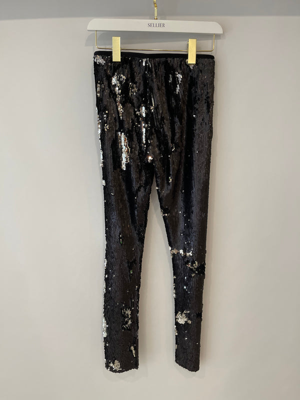 Azzaro Ateliers Black Sequin Pants Size IT 36 (UK 4)