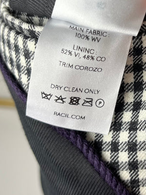 Racil Black and Purple Houndstooth Wool Jacket FR 38 (UK 10) £728