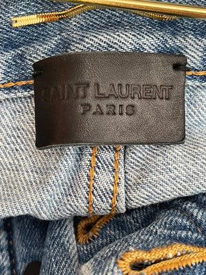 Saint Laurent Light Wash Denim Straight Leg Jeans Size 25 (UK 6)
