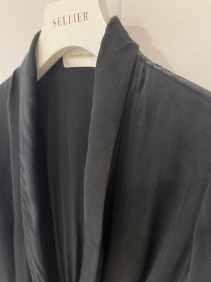Zimmermann Black Silk Ruffle Long Dress with Belt Size 0 ( UK 6)