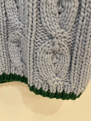 Miu Miu Blue Knitted Crochet Top Size IT 38 (UK 6)
