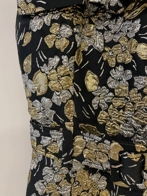 Prada Black and Gold Embellished Midi Dress Size IT 42 (UK 10)