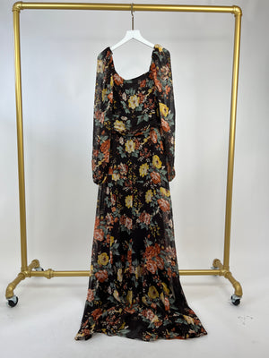 Veronica Beard Long Dress with Floral Detailing IT 40 (UK 8)