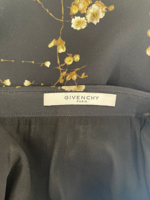 Givenchy Black Flower Printed Mini Skirt Size FR 36 (UK 8)