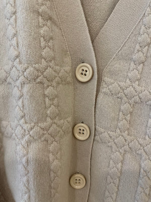 Bottega Veneta Grey Oversized Cashmere Cardigan Size IT 40 ( UK 8)