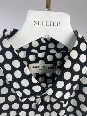 Saint Laurent Polka Dot Silk Shirt FR 42 (UK 14)