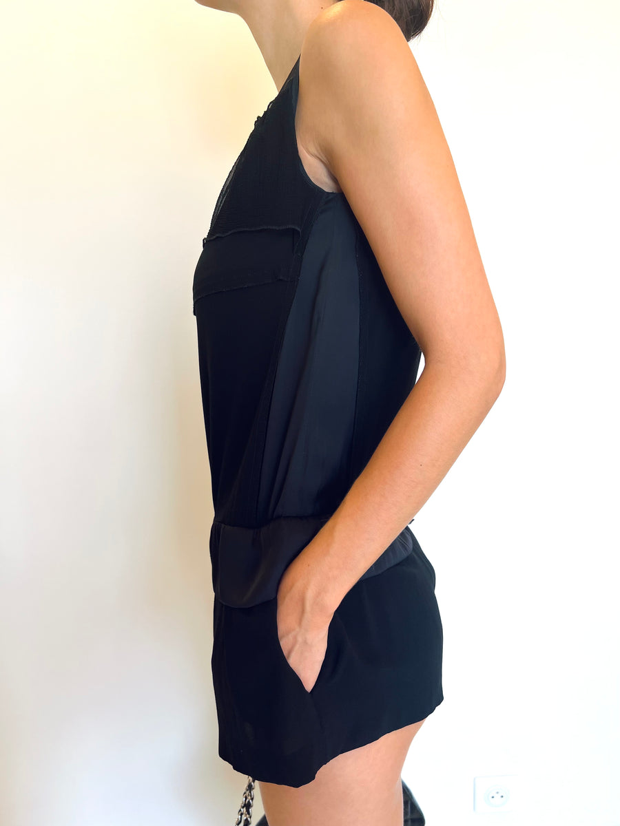 Nina Ricci Black Silk Playsuit Size FR 38 (UK 10)