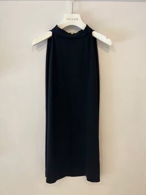 Celine Black Silk Mini Sleeveless Dress Size FR 40 (UK 12)