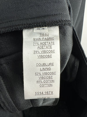Balmain Black Tuxe Trouser with Satin Side Detailing FR 34 (UK 6)