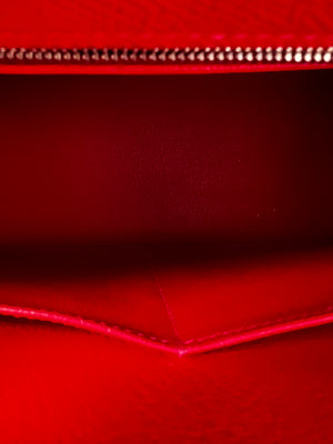 Hermes Kelly 32 Sellier Rouge Piment Swift and Toile Berline Palladium–  Wrist Aficionado