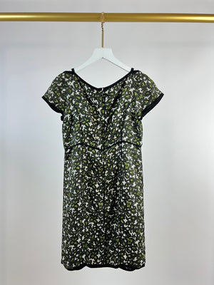Marc Jacobs Floral Short Sleeve Green Dress IT 38 (UK 6)