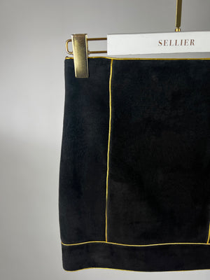 Balmain Black Mini Skirt with Gold Detailing Size FR 36 (UK 8)