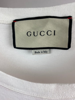 Gucci Cream and Red Tiger Print T-Shirt Size S (UK 8)