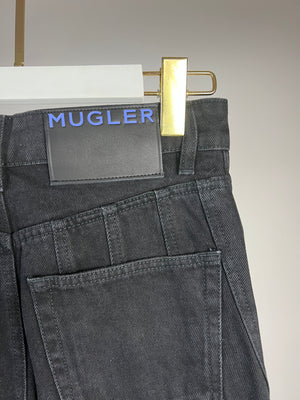 Mugler Black Denim Jeans with Panels Size FR 36 (UK 8)