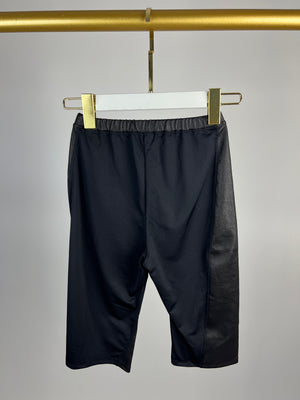 Loewe Black Leather Panelled Cycling Shorts Size XS (UK 4-6)