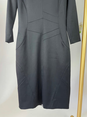 Antionio Berardi Black 3/4 Sleeve Midi Dress Size 38 (UK 10)