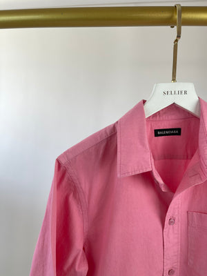 Balenciaga Pink Button-Down Shirt Size 37 (UK 8)
