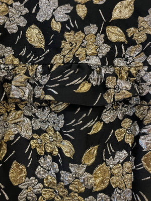Prada Black and Gold Embellished Midi Dress Size IT 42 (UK 10)