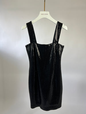 Galvan London Black Sequin Mini Dress FR 36 (UK 8)