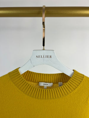 Vince Mustard Yellow Cashmere Jumper Size S (UK 8)
