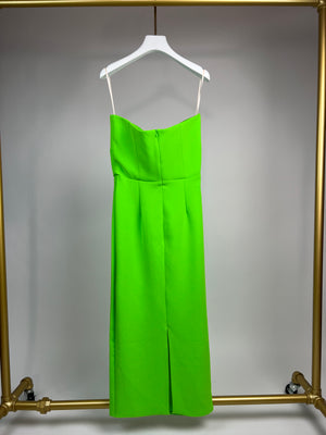Alex Perry Green Strapless Dress with Cut Outs UK 10