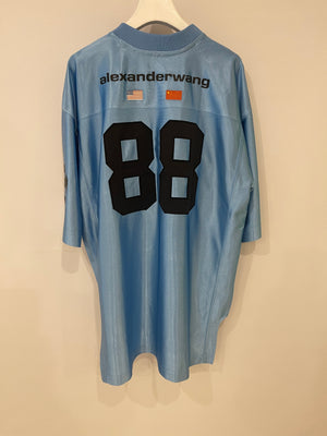 Alexander Wang Menswear Blue Satin T-Shirt and Shorts Set Size M/L (UK 38/42)
