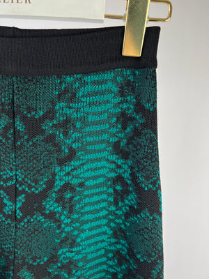 Balmain Teal Knitted Wide Leg Trousers Size FR 36 (UK 8)