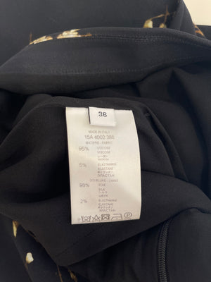 Givenchy Black Flower Printed Mini Skirt Size FR 36 (UK 8)