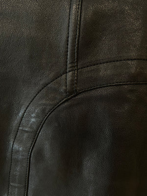 Saint Laurent Black Lambskin Leather Mini Skirt Size FR 38 (UK 10)